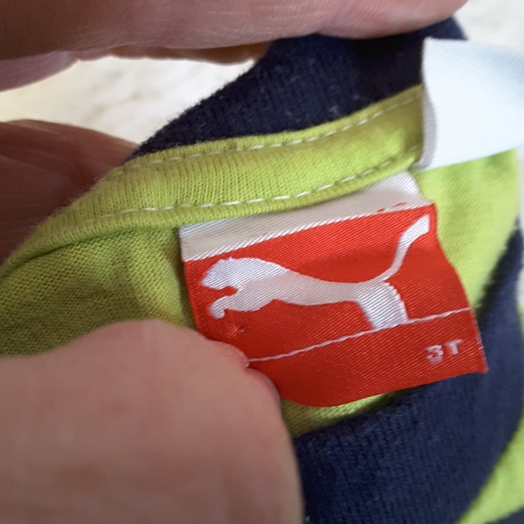 Puma green blue tee short sleeve shirt sz 3T - Picture 5 of 5